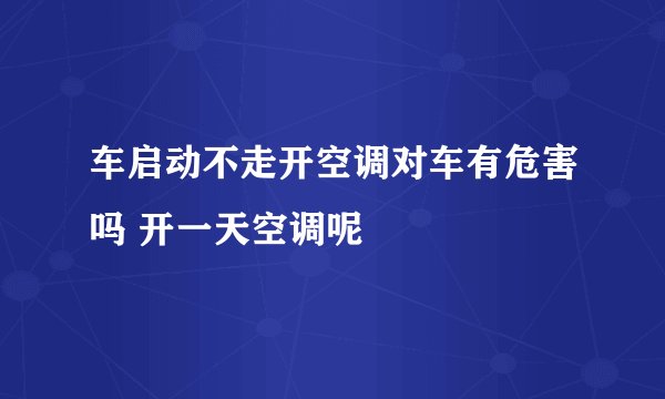 车启动不走开空调对车有危害吗 开一天空调呢