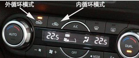 空气内循环和空气外循环的标志图分别是什么？