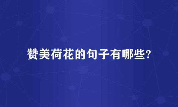 赞美荷花的句子有哪些?