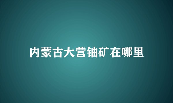内蒙古大营铀矿在哪里