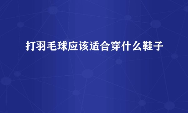 打羽毛球应该适合穿什么鞋子