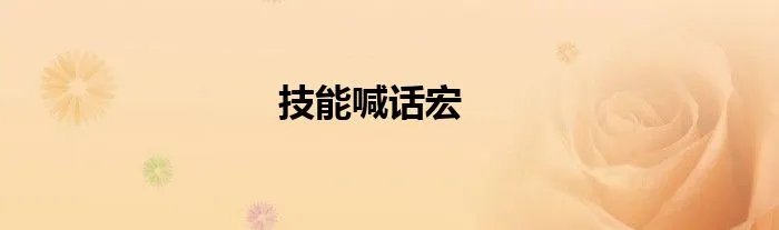 技能喊话宏