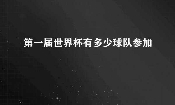 第一届世界杯有多少球队参加