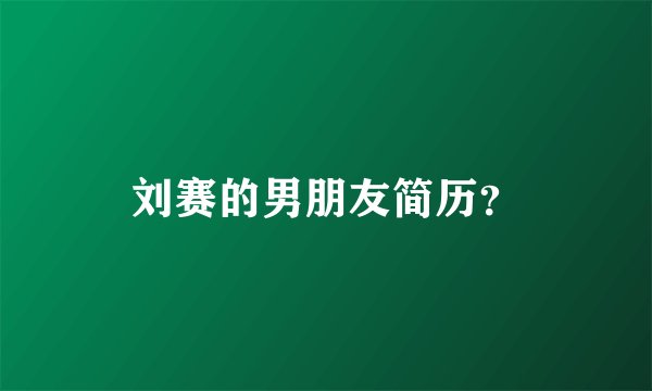 刘赛的男朋友简历？