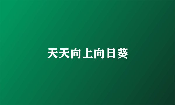 天天向上向日葵