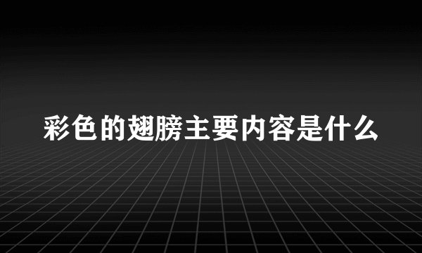 彩色的翅膀主要内容是什么