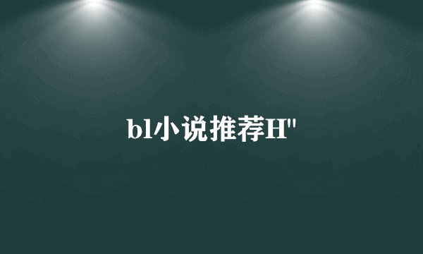 bl小说推荐H