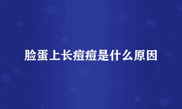 脸蛋上长痘痘是什么原因