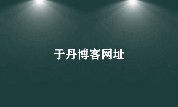 于丹博客网址