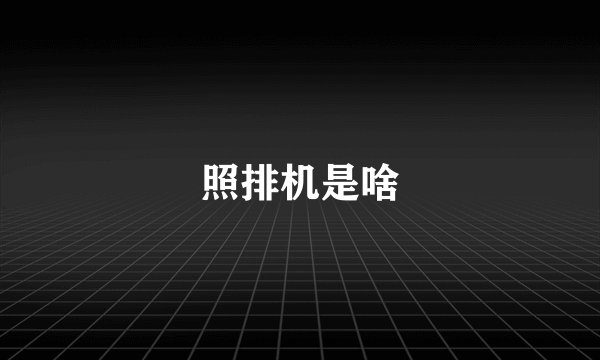 照排机是啥