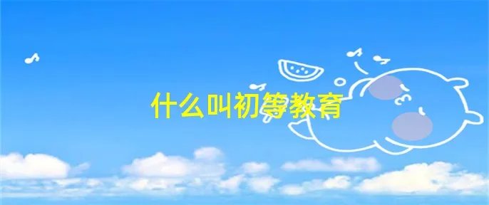 什么叫初等教育