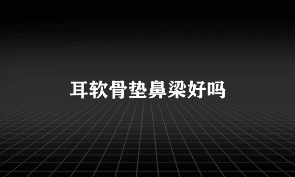 耳软骨垫鼻梁好吗