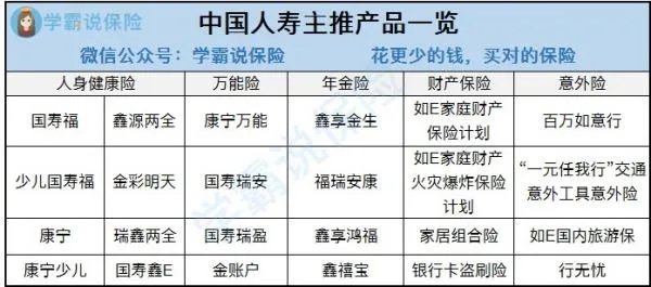 中国人寿哪个险种最好