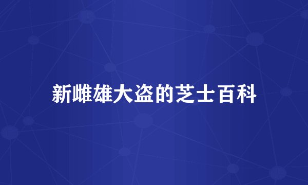 新雌雄大盗的芝士百科