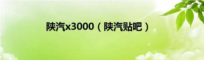 陕汽x3000（陕汽贴吧）