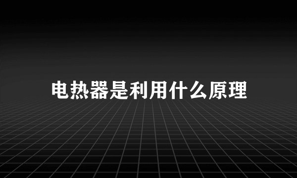电热器是利用什么原理