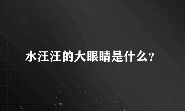 水汪汪的大眼睛是什么？