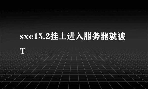 sxe15.2挂上进入服务器就被T