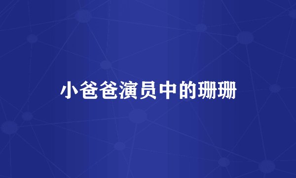 小爸爸演员中的珊珊