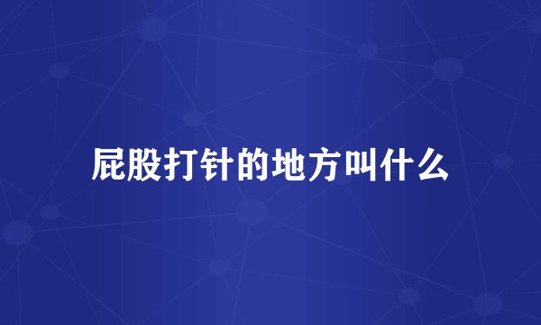 屁股打针的地方叫什么