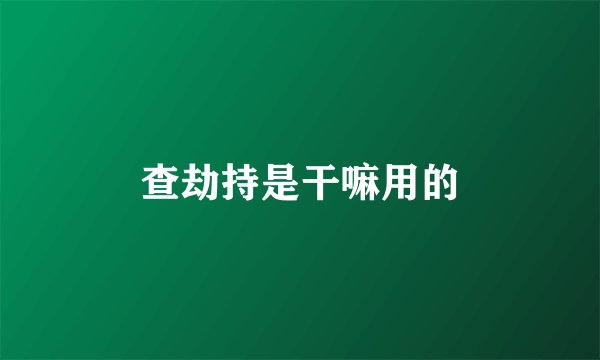 查劫持是干嘛用的