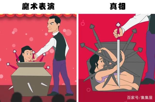 世界十大错觉魔术排行榜:人体切割魔术原理曝光(两个人)