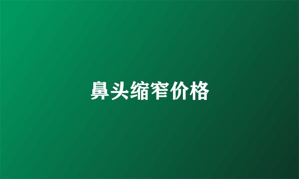 鼻头缩窄价格