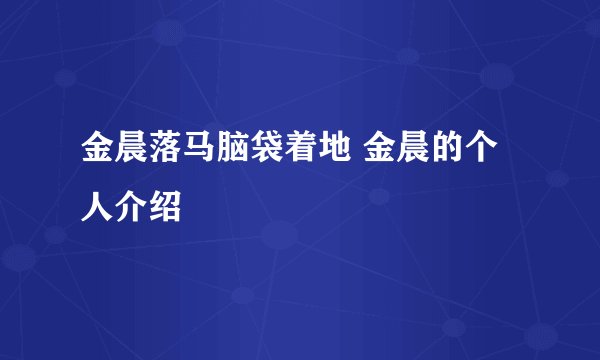 金晨落马脑袋着地 金晨的个人介绍