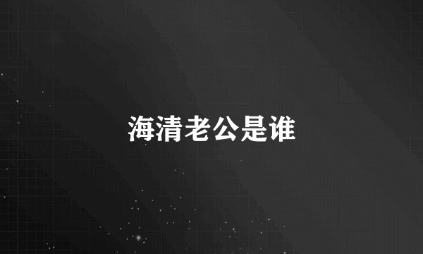 海清老公是谁