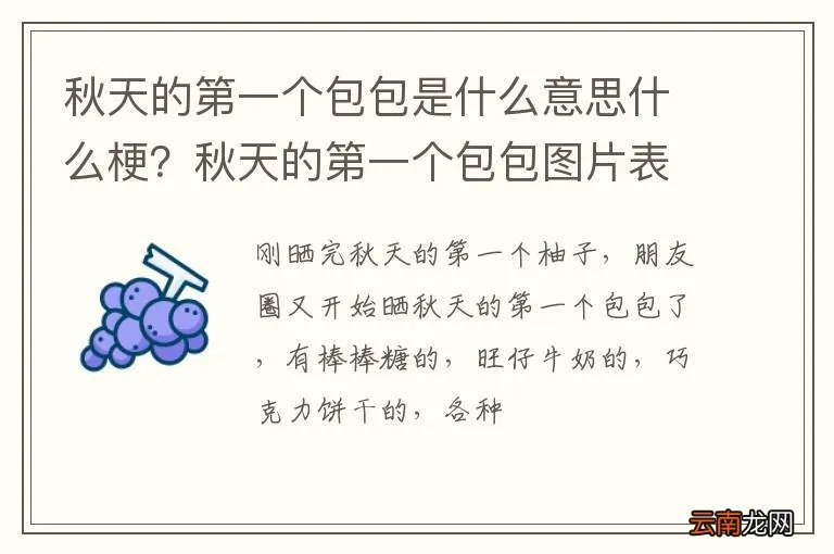 秋天的第一个包包是什么意思什么梗？秋天的第一个包包图片表情包大全