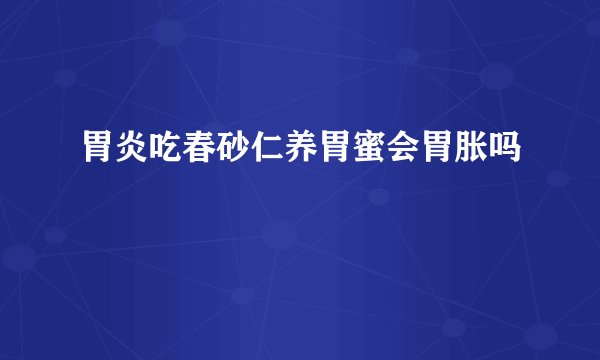 胃炎吃春砂仁养胃蜜会胃胀吗
