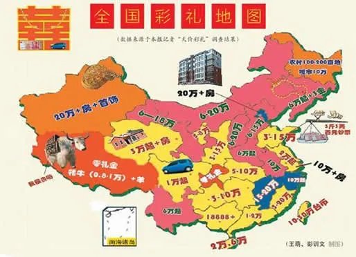 女子出嫁聘礼720件的场面:720件聘礼那么彩礼可想而知