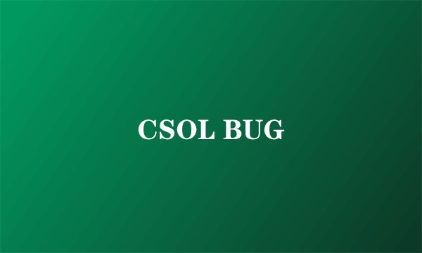 CSOL BUG
