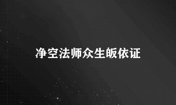 净空法师众生皈依证