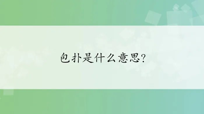 包扑是什么意思？