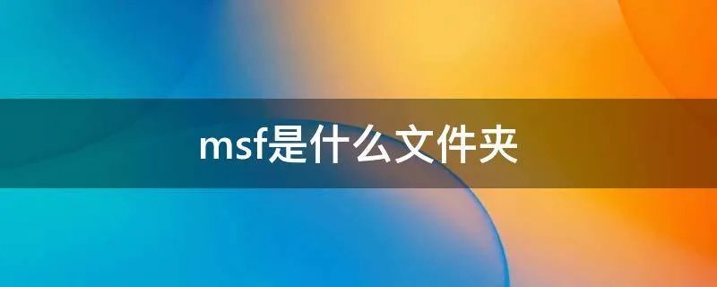 msf是什么文件夹