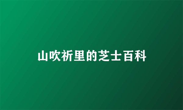 山吹祈里的芝士百科