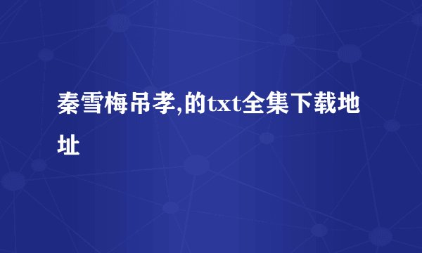 秦雪梅吊孝,的txt全集下载地址