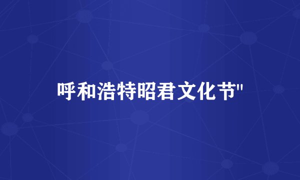 呼和浩特昭君文化节