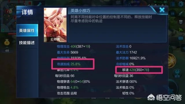 王者荣耀阿离基础攻击间隔增加20%什么意思？