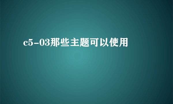 c5-03那些主题可以使用