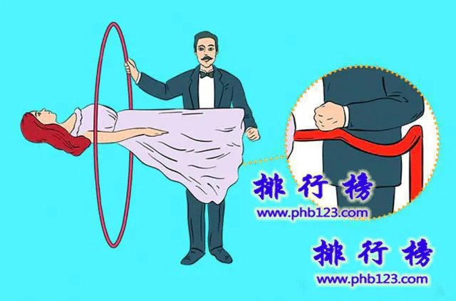 世界十大错觉魔术排行榜:人体切割魔术原理曝光(两个人)