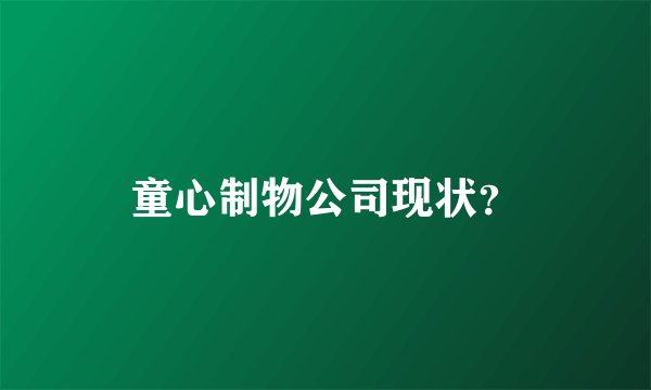 童心制物公司现状？