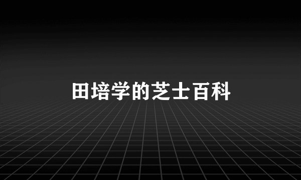 田培学的芝士百科