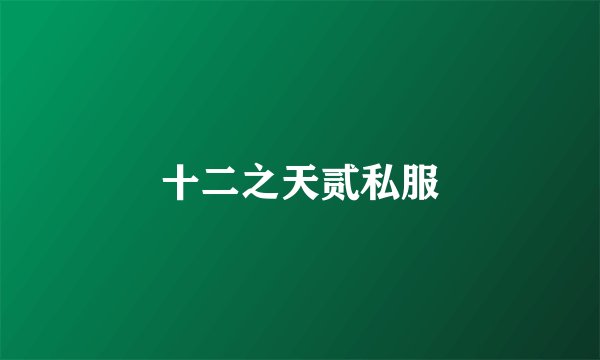 十二之天贰私服