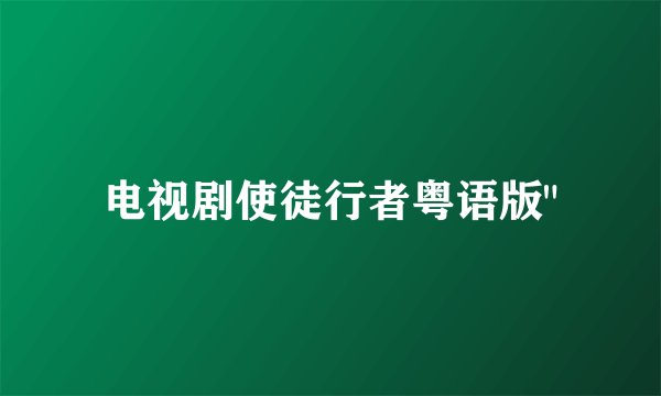 电视剧使徒行者粤语版