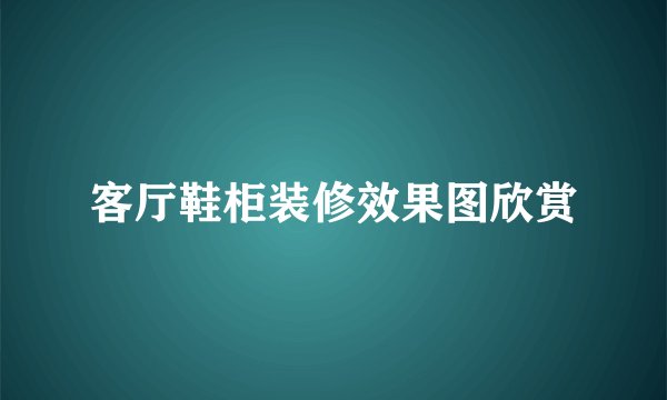 客厅鞋柜装修效果图欣赏