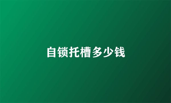 自锁托槽多少钱