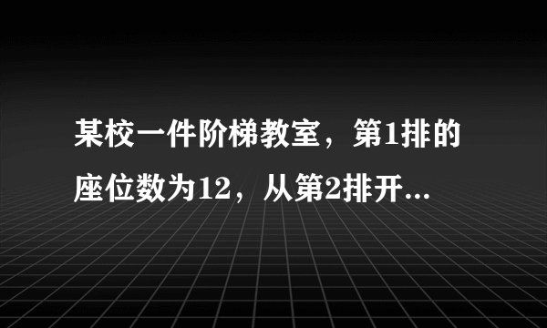 某校一件阶梯教室，第1排的座位数为12，从第2排开始，每一排都比前一排增加a个座位。 已知第15排座位数是第5排座位数的2倍，则a=（），第10排有（）个座位.