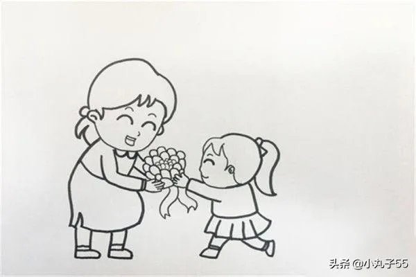 母亲节送给妈妈的画,孩子送妈妈的画怎么画?